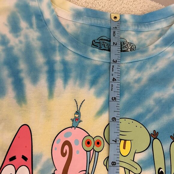 Nickelodeon Men's Size M SpongeBob SquarePants Long Sleeve Tie Dye T-Shirt - Picture 9 of 9